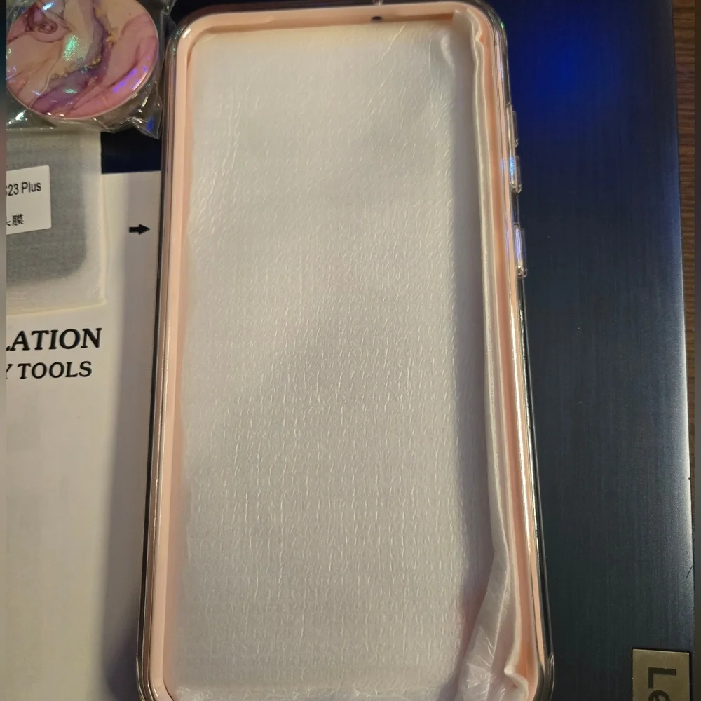 Inspire Your Phone Galaxy S23 Plus-Pink Marble Phone case